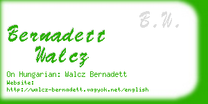 bernadett walcz business card